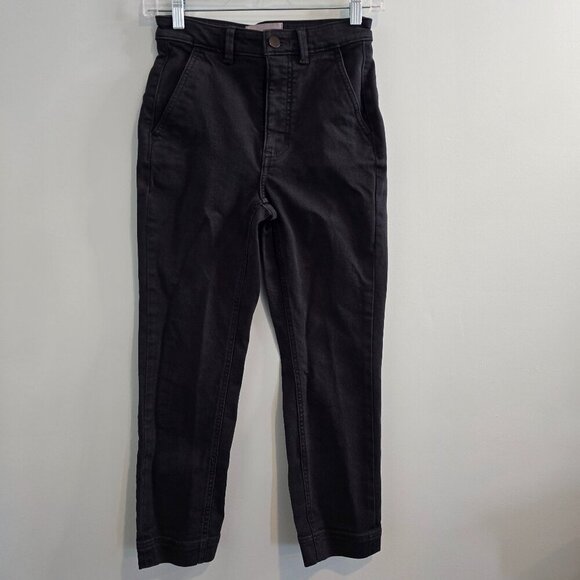 Everlane Black Jeans The Slim Leg Crop Ankle Size 00 - Picture 2 of 8